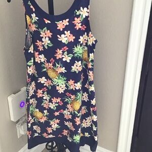 Tommy Bahama Floral Pineapple Print Sleeveless Dress